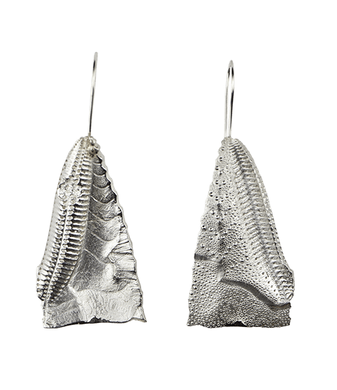 Silver sand dollar earrings deals