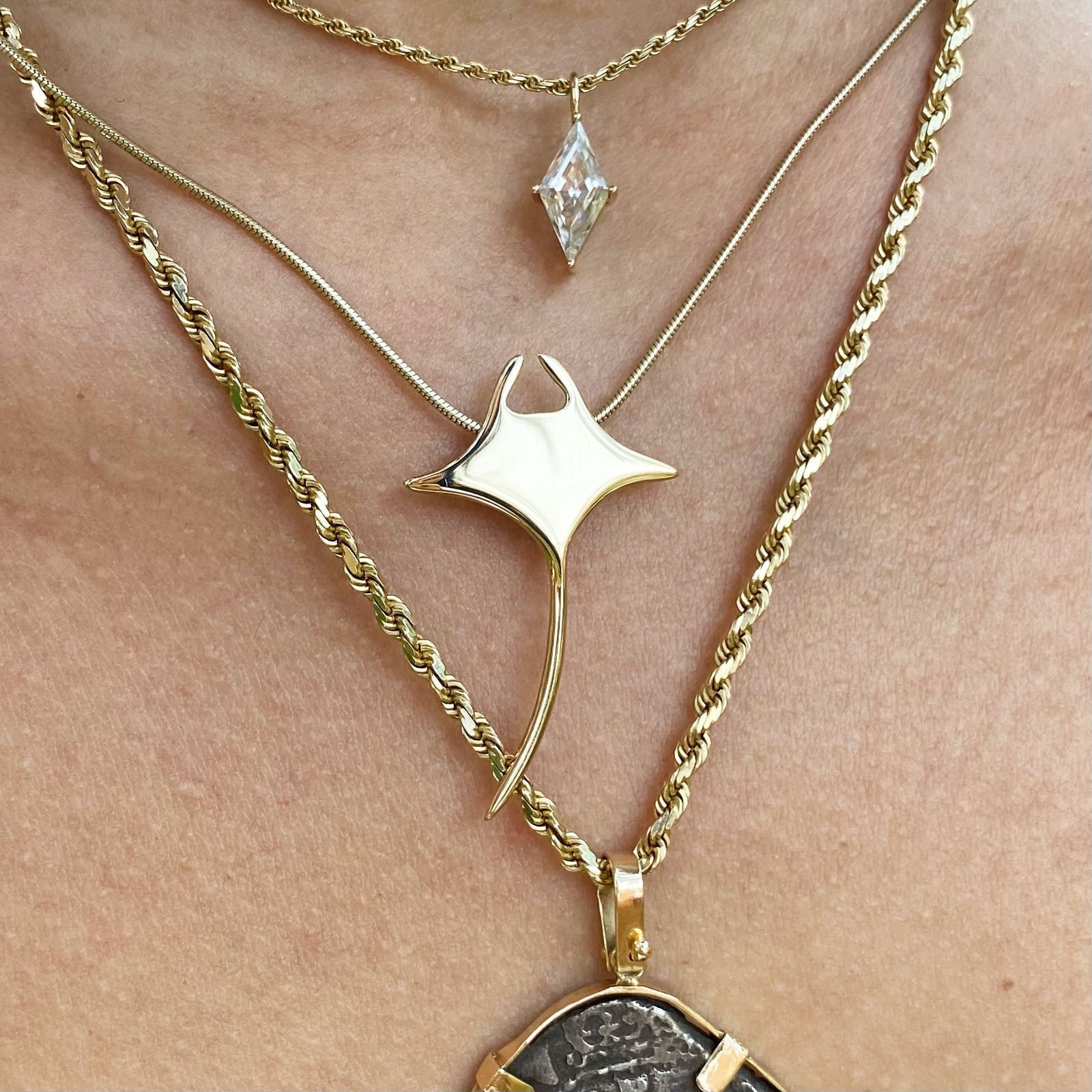 LeBlanc Jewellery, Ray Collection, Gold 