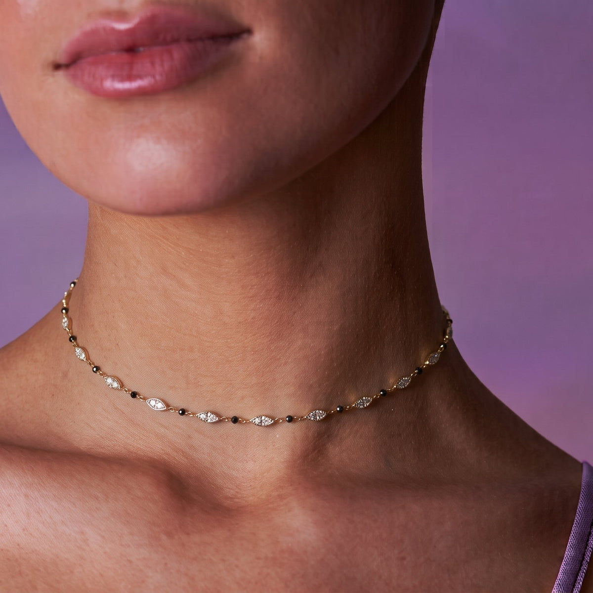 The Constellation Marquise and Black Sapphire Choker