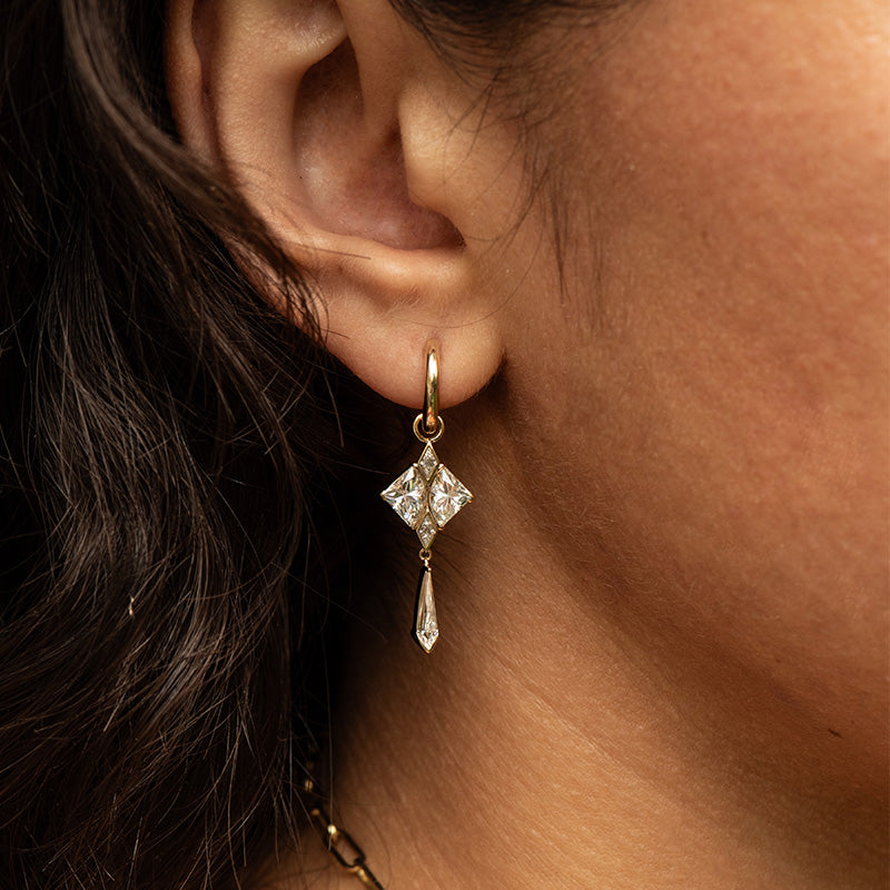 The Gold Eagle Ray Drop Hoop Earring &amp; Charm