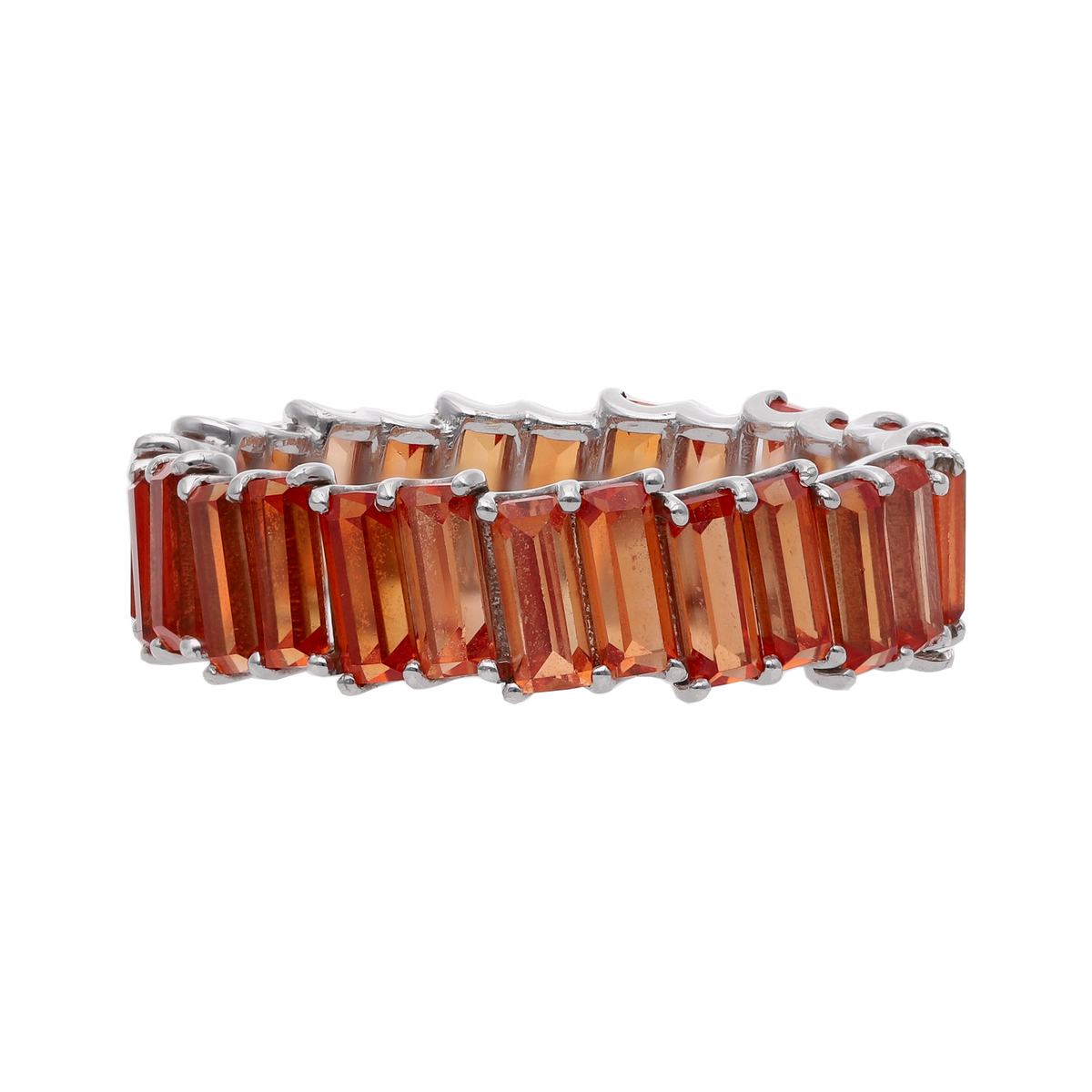 Fire Coral Eternity Ring