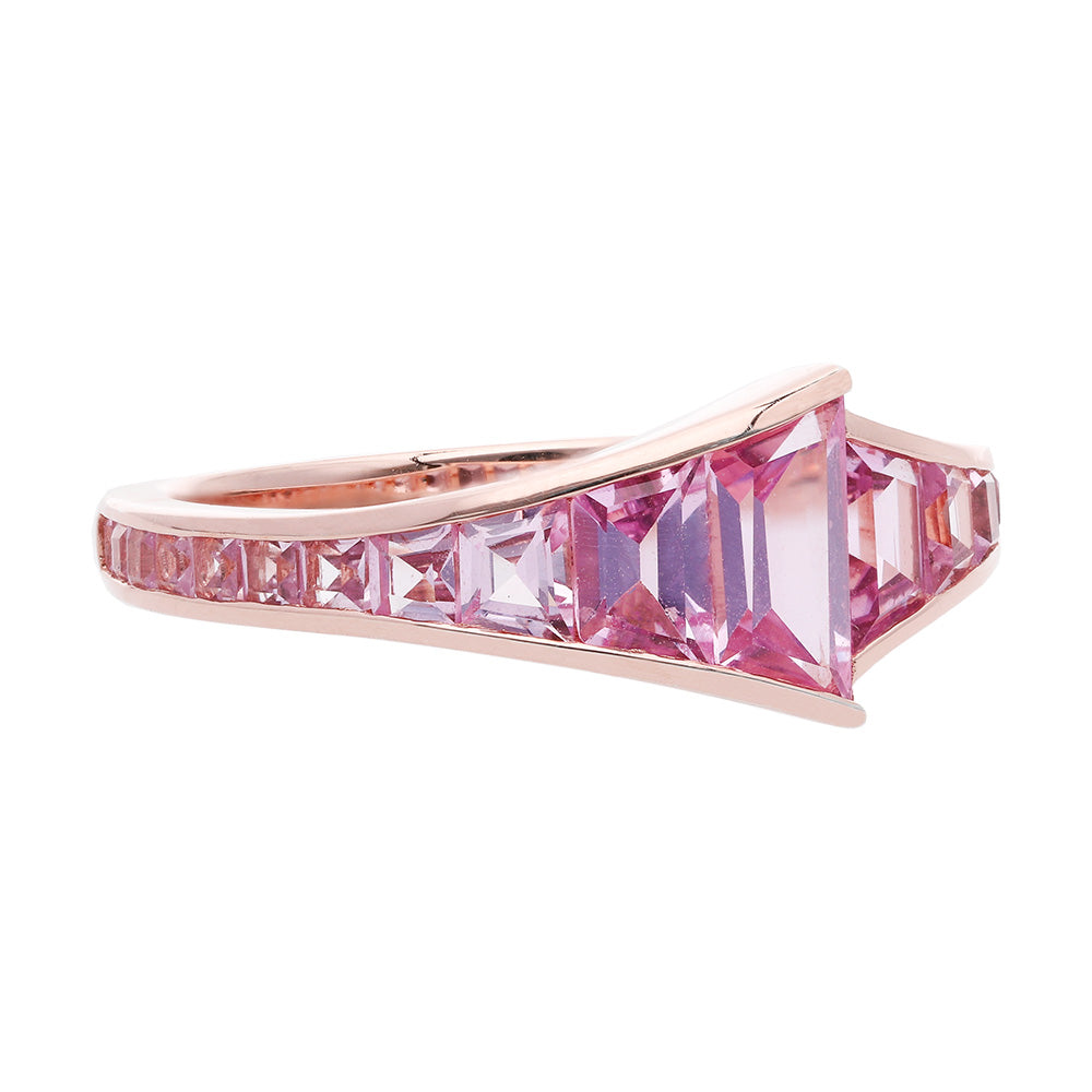 The Pink Sapphire Trapezoid Ring