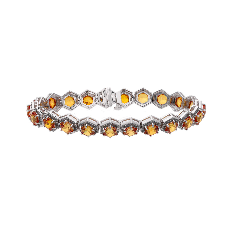 The Golden Honeycomb Sapphire Bracelet