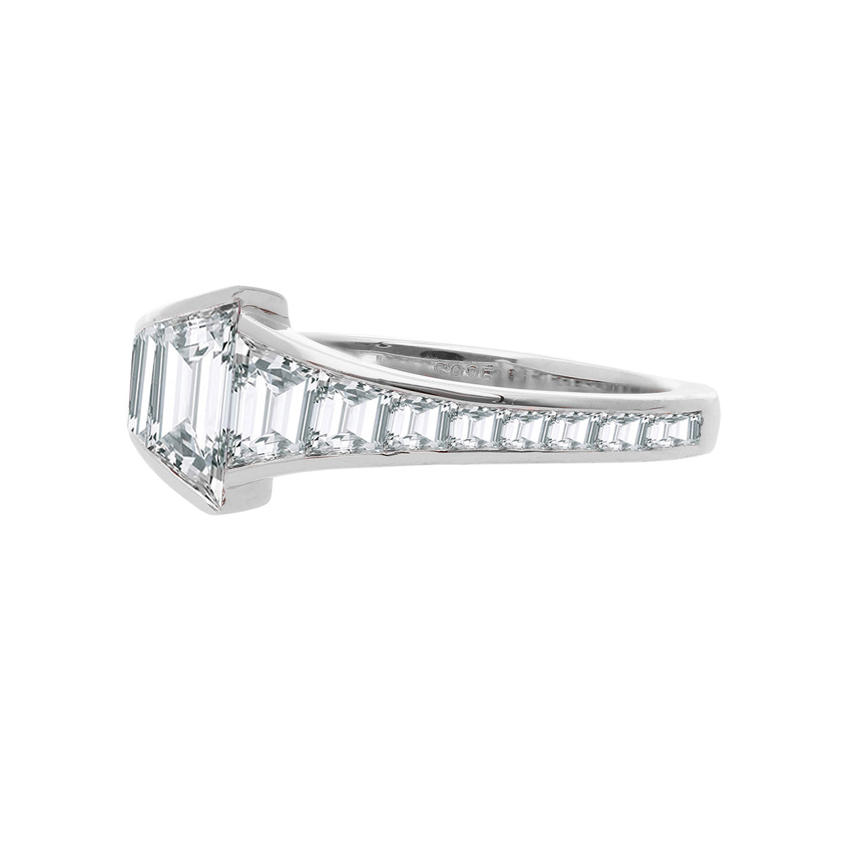 The White Sapphire Trapezoid Ring